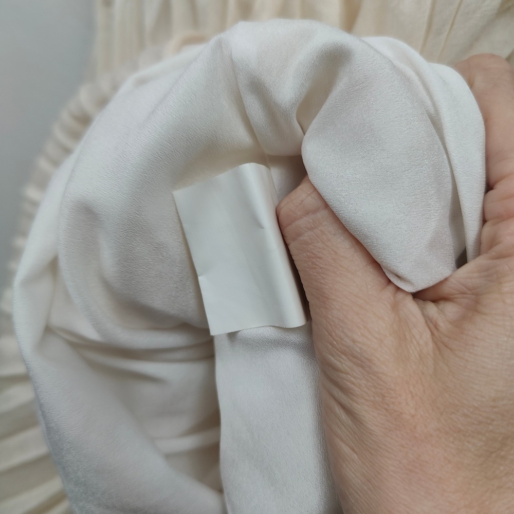 Jonathan Simkhai Loli Gown Womens 4 Off-White Cream Tiered Pleated‎ Maxi Layered - Picture 10 of 11